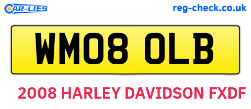WM08OLB are the vehicle registration plates.