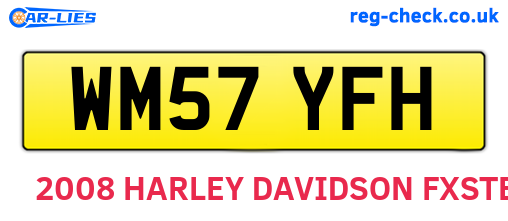 WM57YFH are the vehicle registration plates.