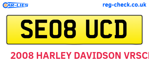 SE08UCD are the vehicle registration plates.