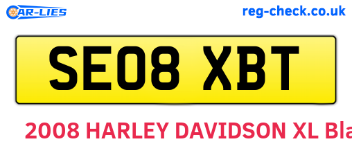 SE08XBT are the vehicle registration plates.