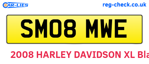 SM08MWE are the vehicle registration plates.