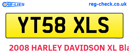 YT58XLS are the vehicle registration plates.