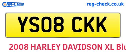YS08CKK are the vehicle registration plates.