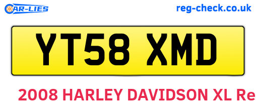 YT58XMD are the vehicle registration plates.