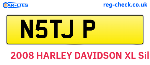 N5TJP are the vehicle registration plates.