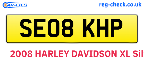 SE08KHP are the vehicle registration plates.