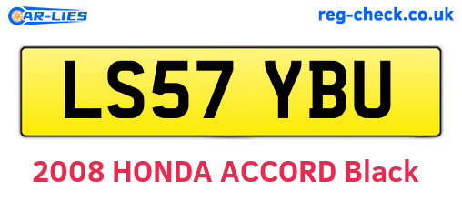 LS57YBU are the vehicle registration plates.