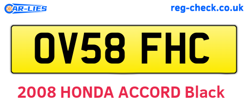 OV58FHC are the vehicle registration plates.