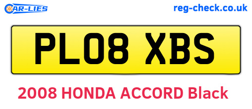 PL08XBS are the vehicle registration plates.