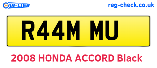 R44MMU are the vehicle registration plates.