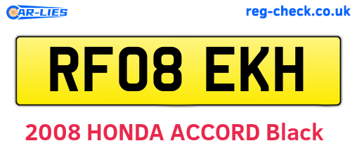 RF08EKH are the vehicle registration plates.