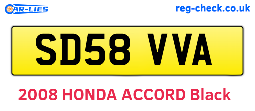 SD58VVA are the vehicle registration plates.