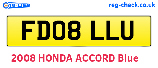 FD08LLU are the vehicle registration plates.