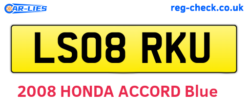 LS08RKU are the vehicle registration plates.