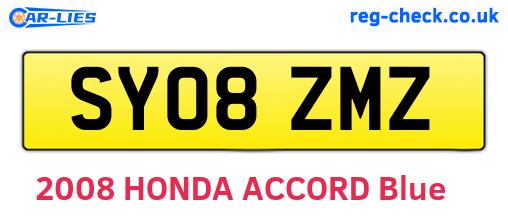 SY08ZMZ are the vehicle registration plates.