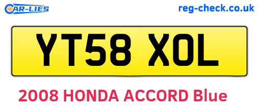 YT58XOL are the vehicle registration plates.