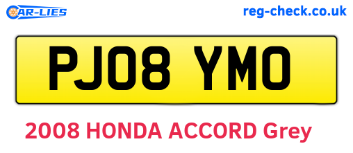 PJ08YMO are the vehicle registration plates.