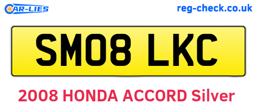 SM08LKC are the vehicle registration plates.