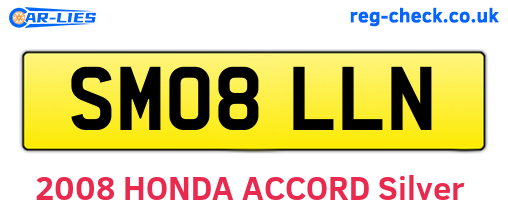 SM08LLN are the vehicle registration plates.