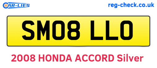SM08LLO are the vehicle registration plates.