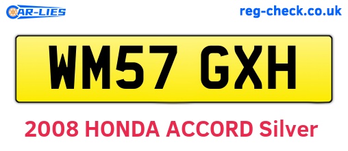 WM57GXH are the vehicle registration plates.