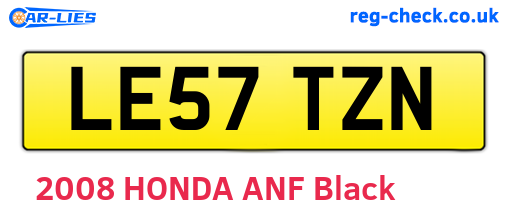 LE57TZN are the vehicle registration plates.