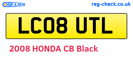 LC08UTL are the vehicle registration plates.