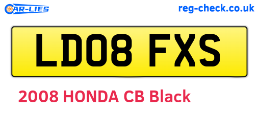 LD08FXS are the vehicle registration plates.