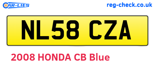 NL58CZA are the vehicle registration plates.
