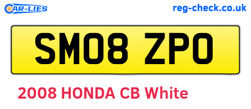 SM08ZPO are the vehicle registration plates.