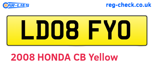 LD08FYO are the vehicle registration plates.