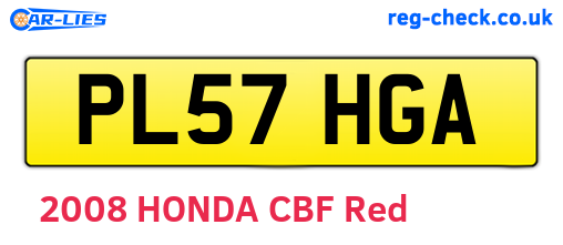 PL57HGA are the vehicle registration plates.
