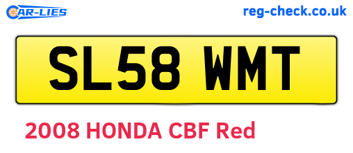 SL58WMT are the vehicle registration plates.