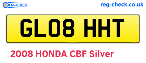 GL08HHT are the vehicle registration plates.