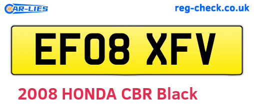 EF08XFV are the vehicle registration plates.
