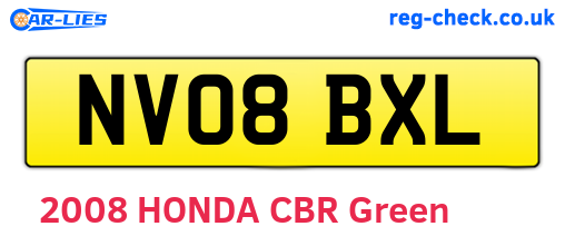 NV08BXL are the vehicle registration plates.