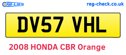 DV57VHL are the vehicle registration plates.