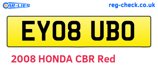 EY08UBO are the vehicle registration plates.