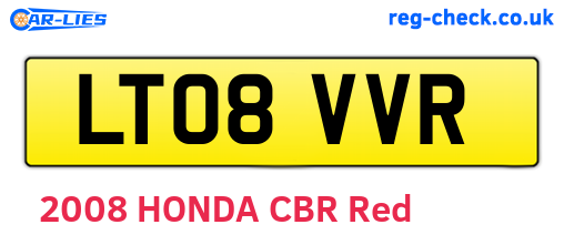 LT08VVR are the vehicle registration plates.