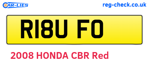 R18UFO are the vehicle registration plates.