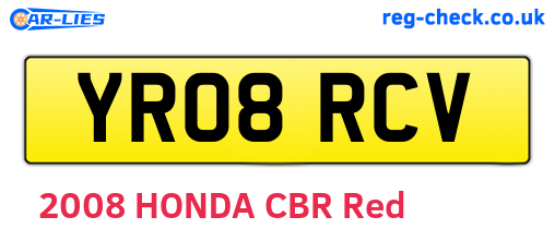 YR08RCV are the vehicle registration plates.