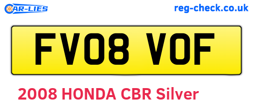 FV08VOF are the vehicle registration plates.