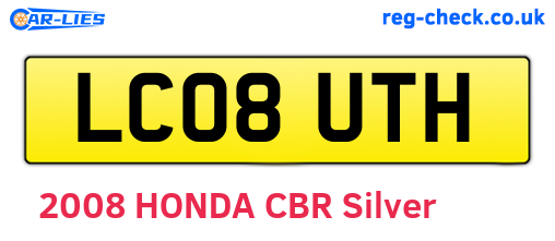 LC08UTH are the vehicle registration plates.