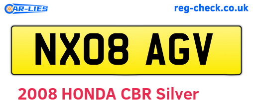 NX08AGV are the vehicle registration plates.