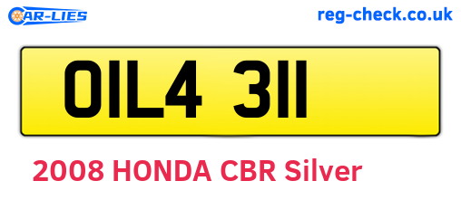 OIL4311 are the vehicle registration plates.