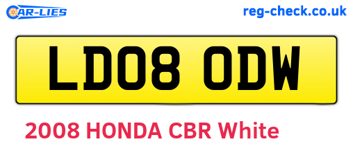 LD08ODW are the vehicle registration plates.
