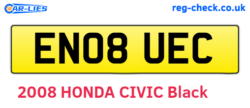 EN08UEC are the vehicle registration plates.