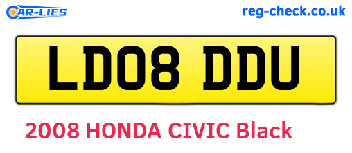 LD08DDU are the vehicle registration plates.