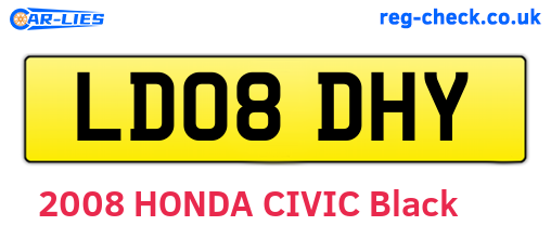 LD08DHY are the vehicle registration plates.