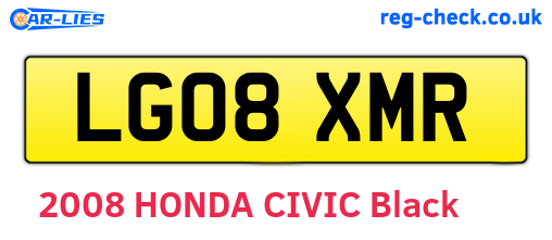 LG08XMR are the vehicle registration plates.